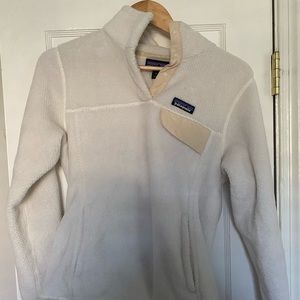 White Re-Tool Snap-T Fleece Pullover size M Patagonia